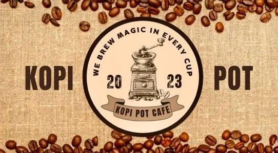 Kopi Pot Cafe Logo Banner